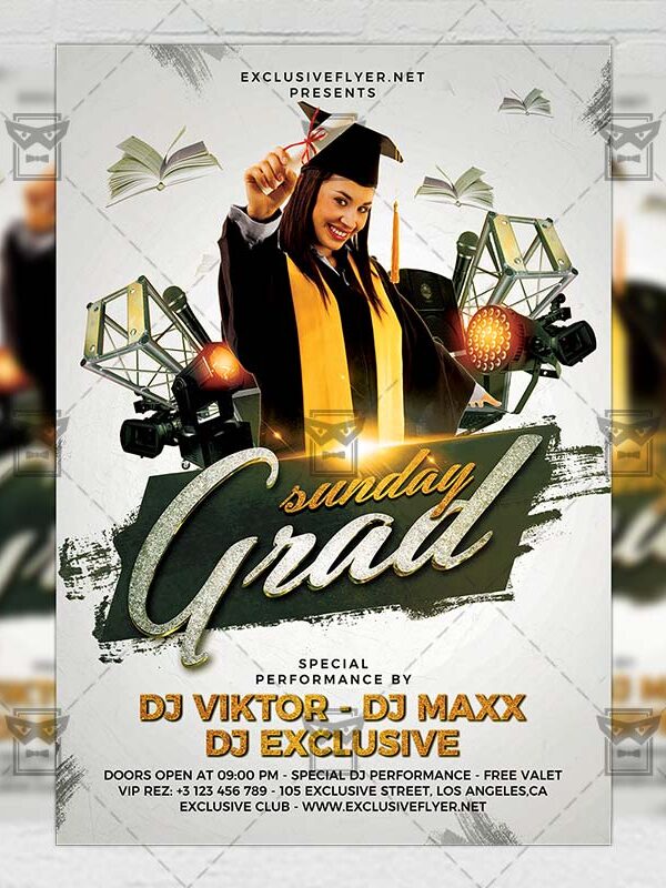 Download Graduation Sunday PSD Flyer Template Now