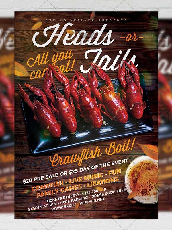 Download Massive Crawfish Boil PSD Flyer Template Now