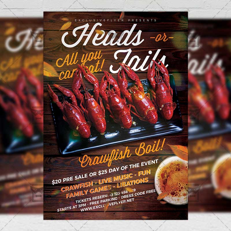 Massive Crawfish Boil Flyer Food A5 Template ExclsiveFlyer Free And Premium PSD Templates