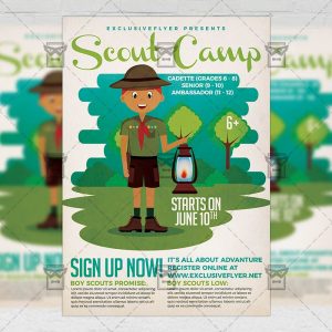 Download Scout Camp PSD Flyer Template Now