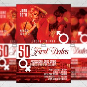 Download Speed Dating Night PSD Flyer Template Now