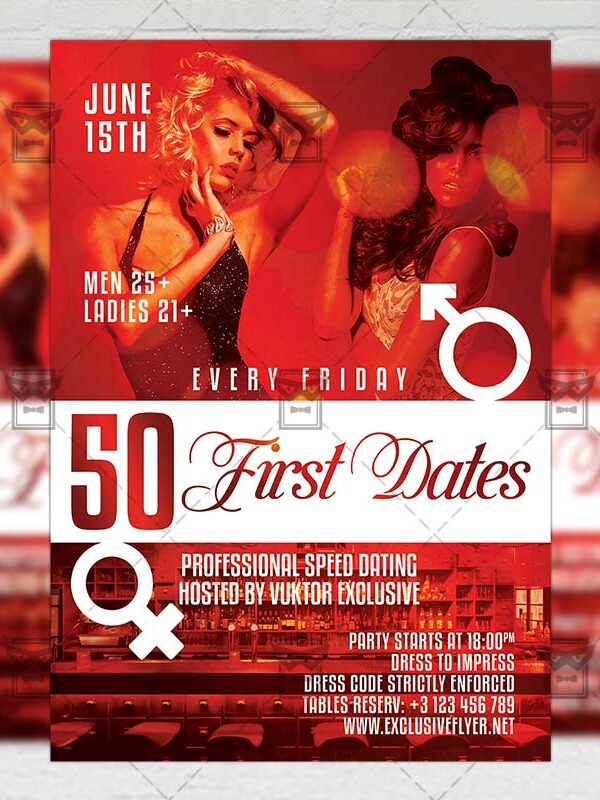 Download Speed Dating Night PSD Flyer Template Now