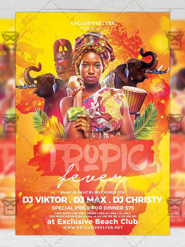 Download Tropic Fever PSD Flyer Template Now