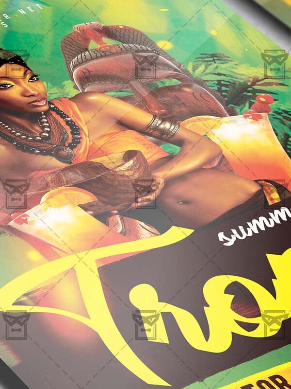 Download Tropic Summer Party PSD Flyer Template Now