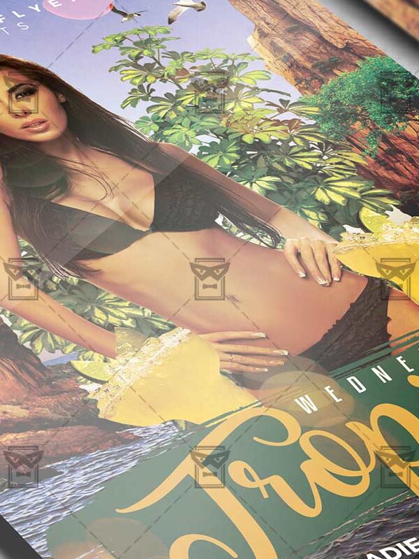 Download Tropical Wednesday PSD Flyer Template Now