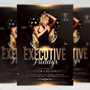 Download Executive Fridays PSD Flyer Template Now