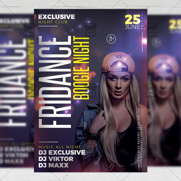 Download Fridance Boogie Night PSD Flyer Template Now