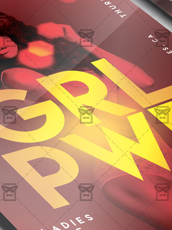 Download Girls Power Night PSD Flyer Template Now