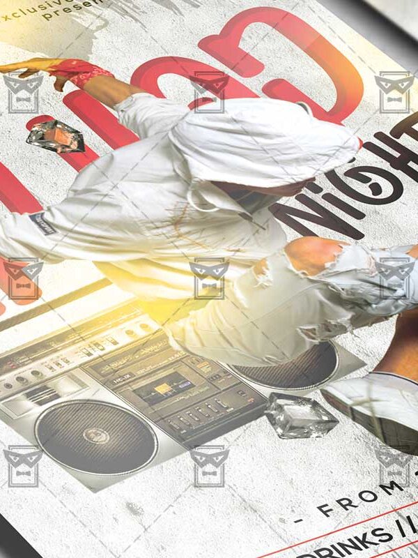 Download Hip Hop Night PSD Flyer Template Now