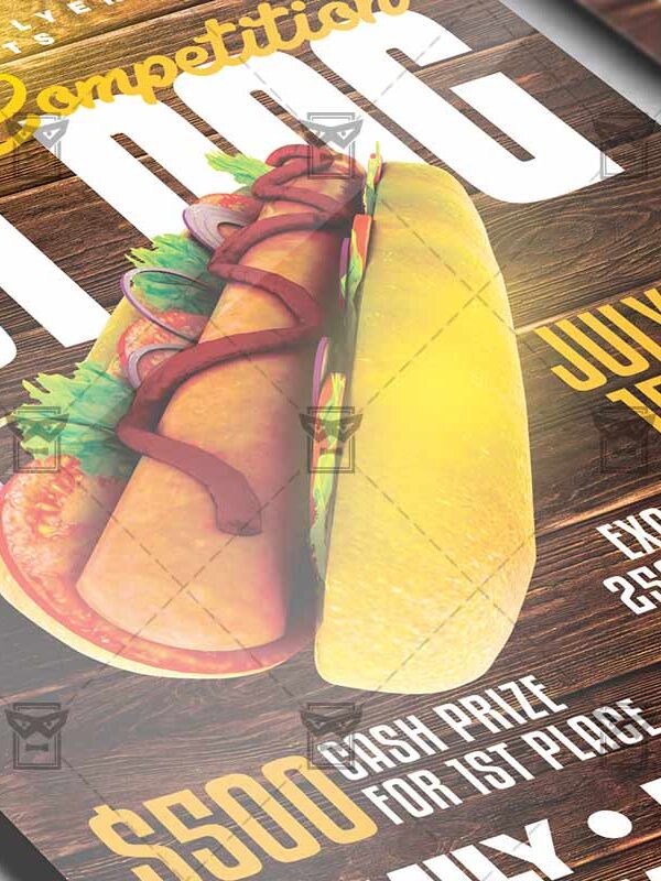 Download Hot Dog Eating Competition PSD Flyer Template Now