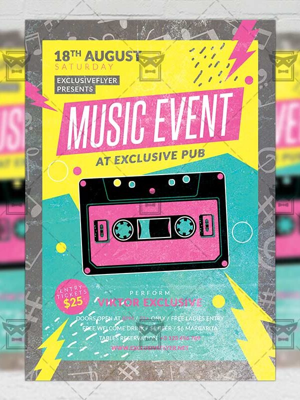 Download Music Event PSD Flyer Template Now