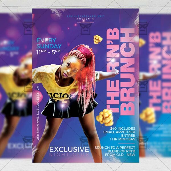 R'n'B Brunch - Club A5 Template | ExclsiveFlyer | Free And Premium PSD ...