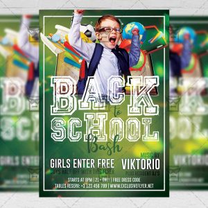 Download Back to School Bash PSD Flyer Template Now