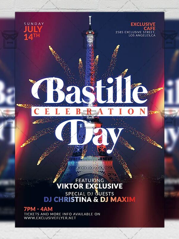 Download Bastille Day Celebration PSD Flyer Template Now