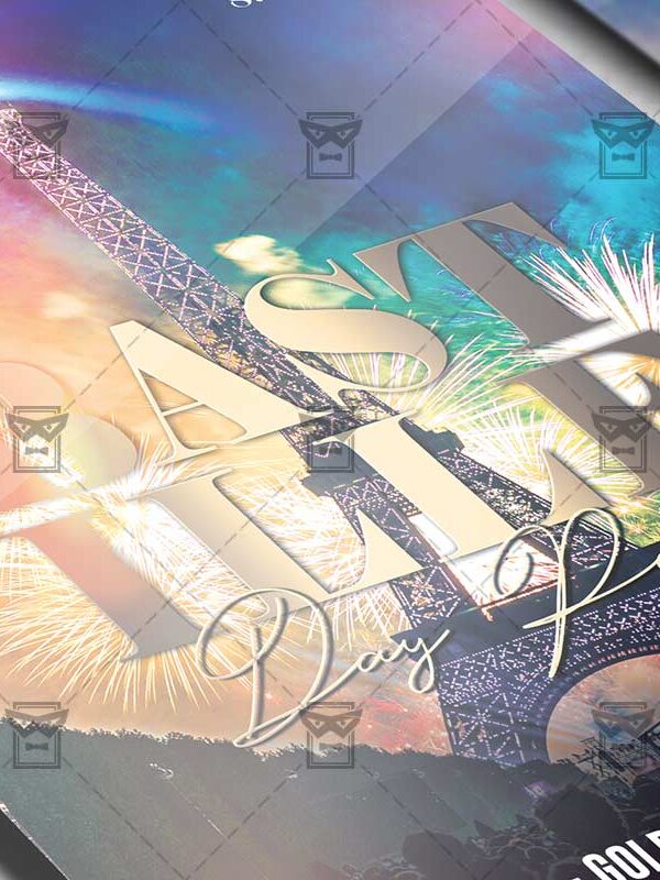 Download Bastille Day Party PSD Flyer Template Now