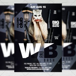 Download Black and White Bash PSD Flyer Template Now