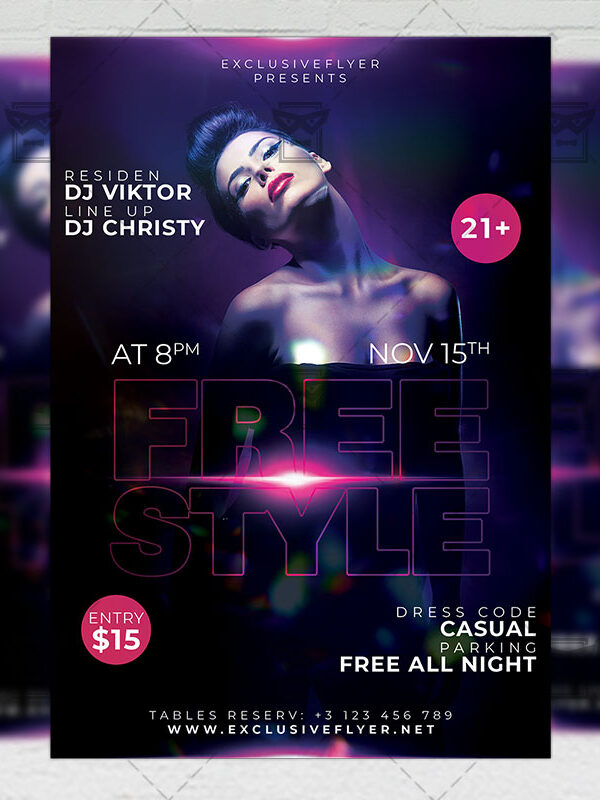 Download FreeStyle Affair PSD Flyer Template Now
