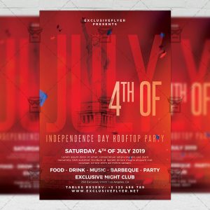 Download Independence Day Rooftop Party PSD Flyer Template Now