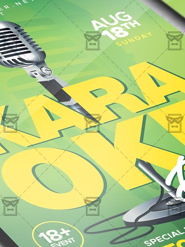 Download Karaoke Bash PSD Flyer Template Now