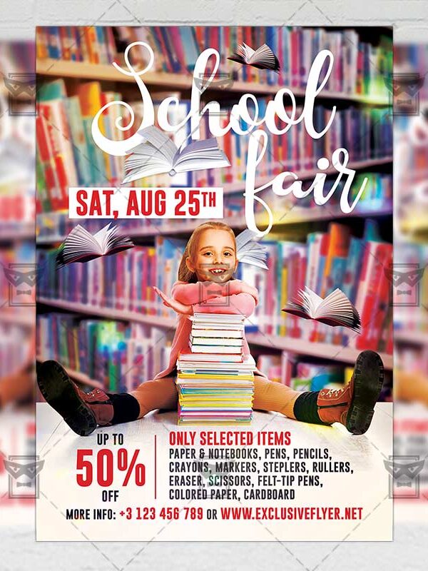 Download School Fair PSD Flyer Template Now
