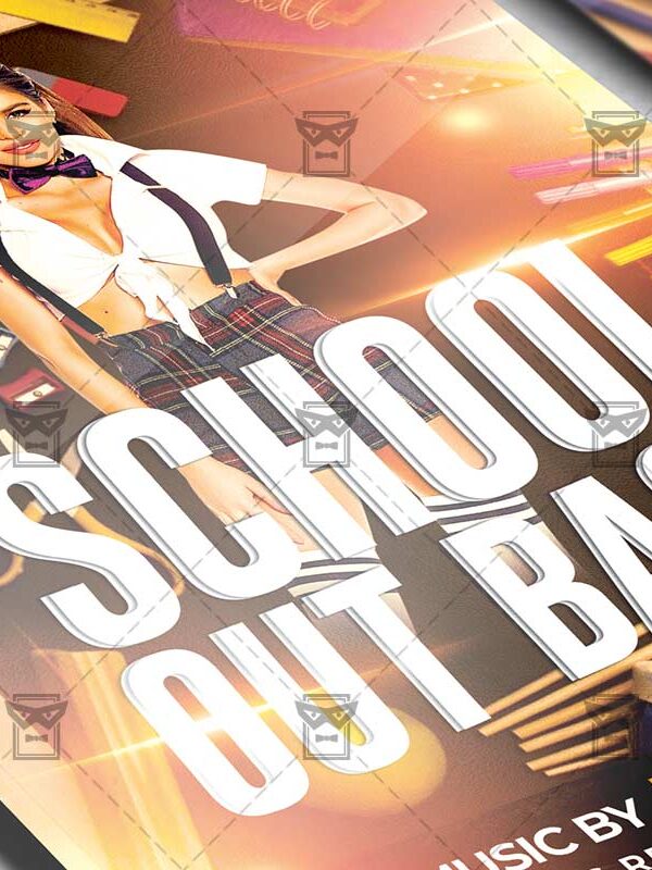 Download School Out Bash PSD Flyer Template Now