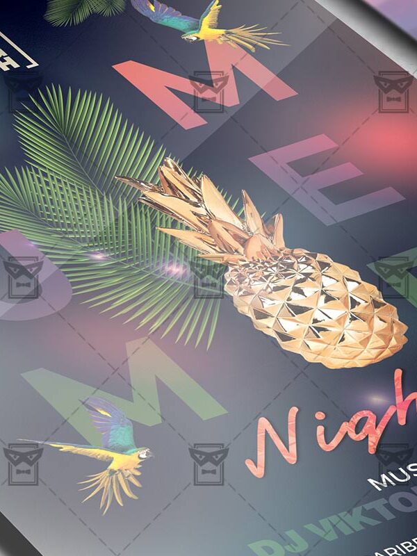Download Summer Nights Party PSD Flyer Template Now