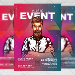 Download Music Event PSD Flyer Template Now