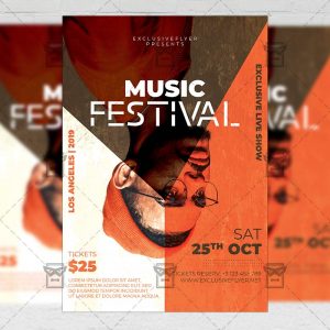Download Music Festival PSD Flyer Template Now