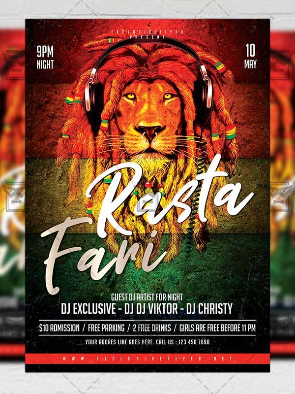 Download Rastafari PSD Flyer Template Now