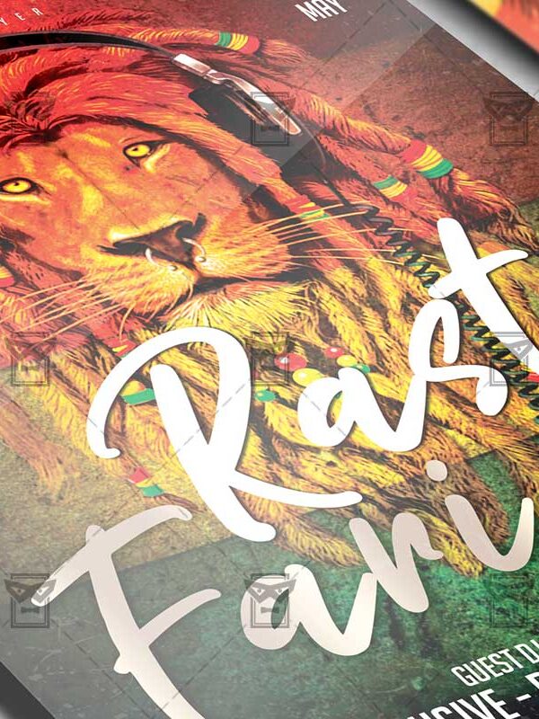 Download Rastafari PSD Flyer Template Now