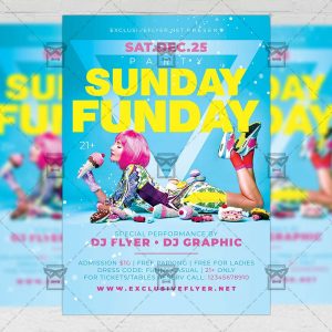 Download Sunday Funday Party PSD Flyer Template Now