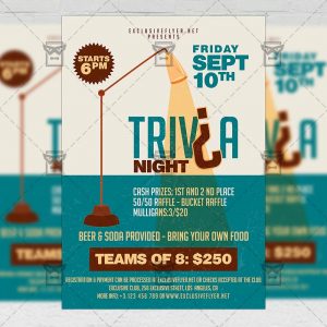 Download Trivia Night Team Party PSD Flyer Template Now