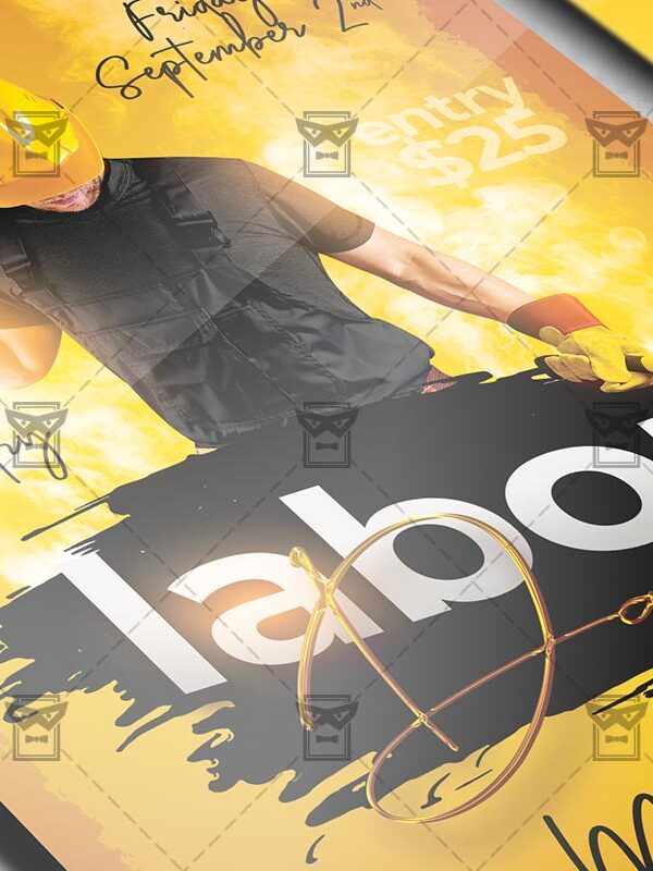 Download USA Labor Day Flyer PSD Flyer Template Now