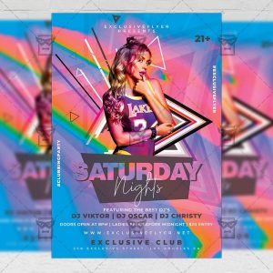 Download Saturday Nights PSD Flyer Template Now