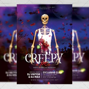 Download Be Creepy PSD Flyer Template Now