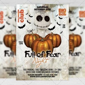 Download Full of Fear Night PSD Flyer Template Now