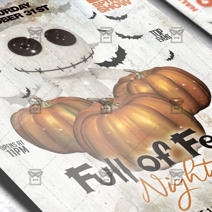 Download Full of Fear Night PSD Flyer Template Now