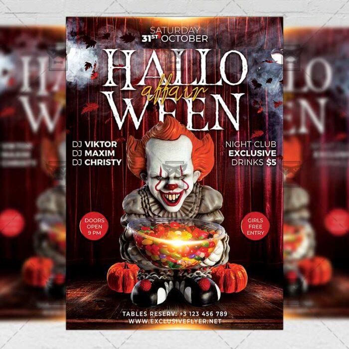 Download Halloween Affair PSD Flyer Template Now
