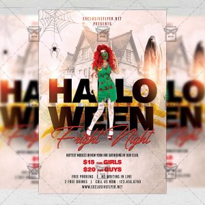 Download Halloween Fright Night PSD Flyer Template Now