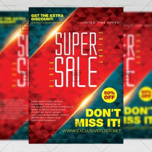 Super Black Friday Sale Flyer - Business A5 Template