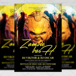 Download Zombie Bash PSD Flyer Template Now