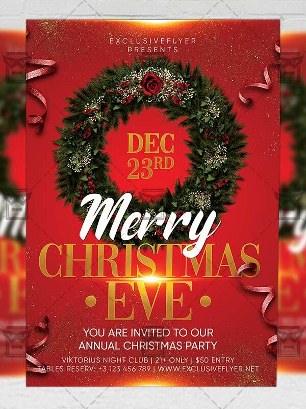 Christmas Eve 2020 Flyer - Winter PSD Template