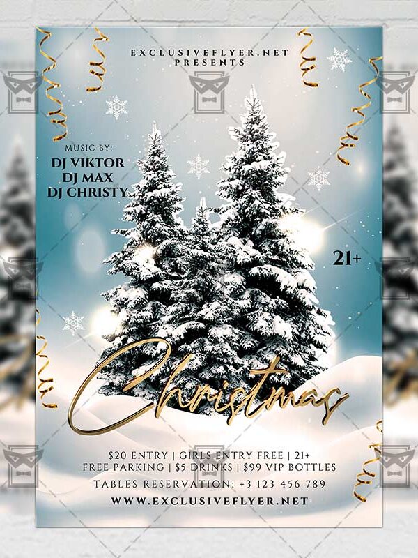 Jingle Bells Christmas Flyer - Winter PSD Template