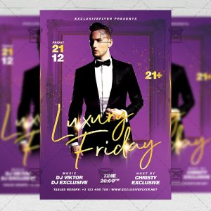 Luxury Friday Flyer - Club PSD Template