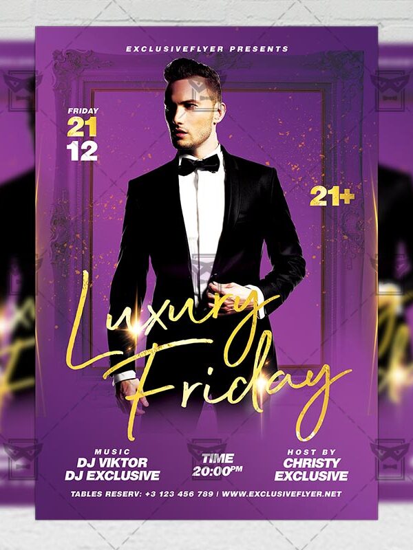 Luxury Friday Flyer - Club PSD Template