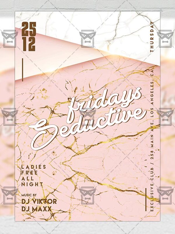 Seductive Fridays Flyer - Club PSD Template