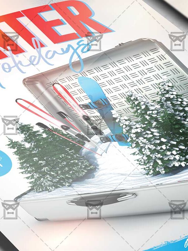 Winter Holidays Flyer - Winter PSD Template