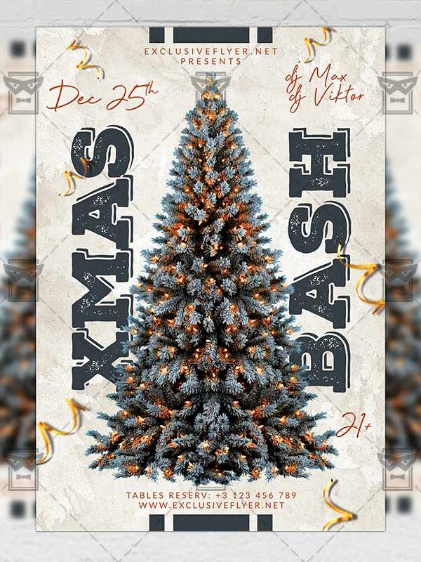 Xmas Bash Flyer - Winter PSD Template