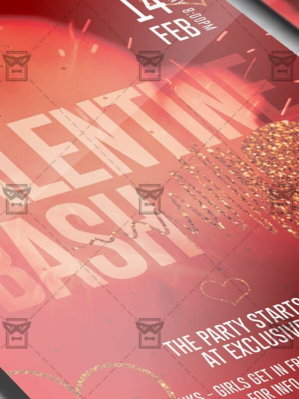 Valentine Bash Flyer - Winter PSD Template