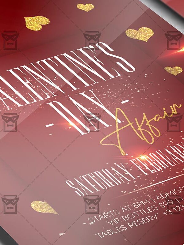 Valentines Day Affair Flyer - Winter PSD Template